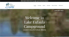 Desktop Screenshot of lakeeufaulacampground.com