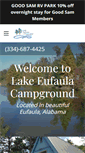 Mobile Screenshot of lakeeufaulacampground.com