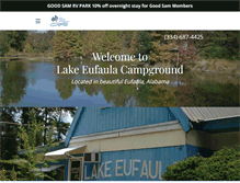 Tablet Screenshot of lakeeufaulacampground.com